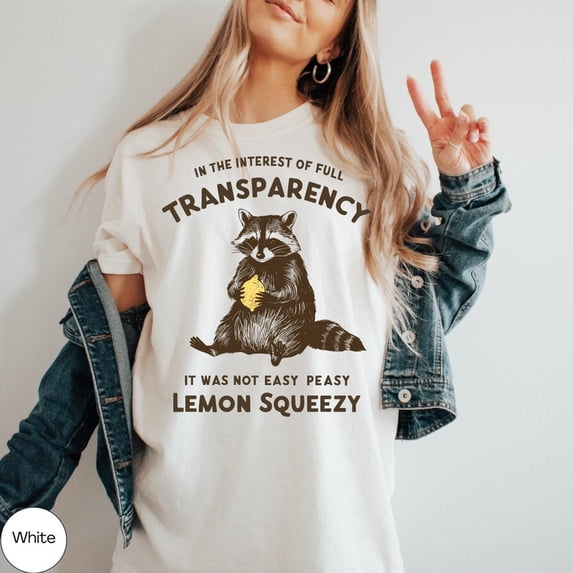 Raccoon T-Shirt, Retro T-shirt, Transparency Graphic Tee, Perfect for Animal Lovers, Casual Wear, Gift for Friends, Birthday, Comfort Colors Unisex Cotton T-Shirt, Size S-3XL