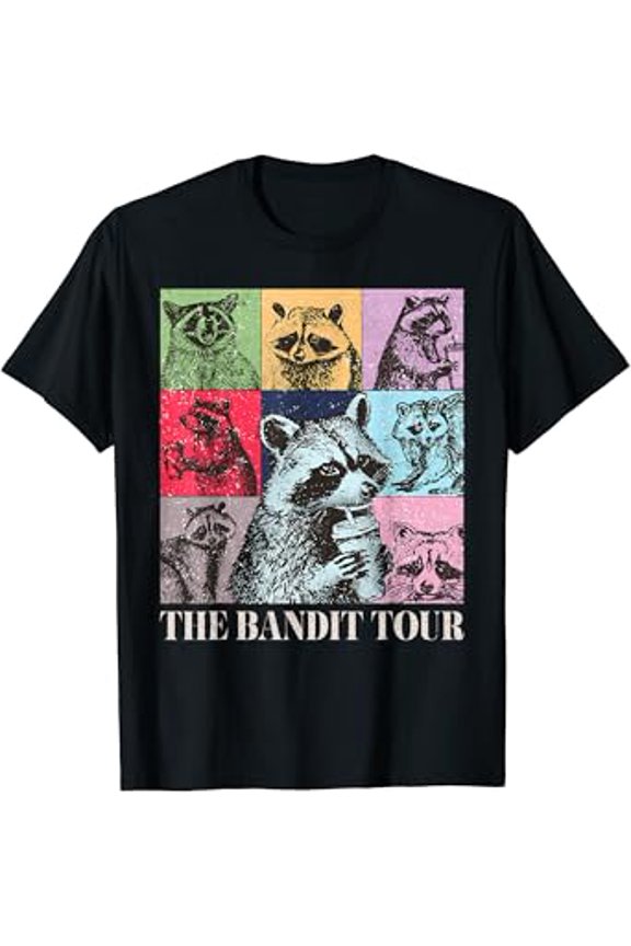 Raccoon The Bandit Tour Funny Raccoon Summer 2024 T-Shirt