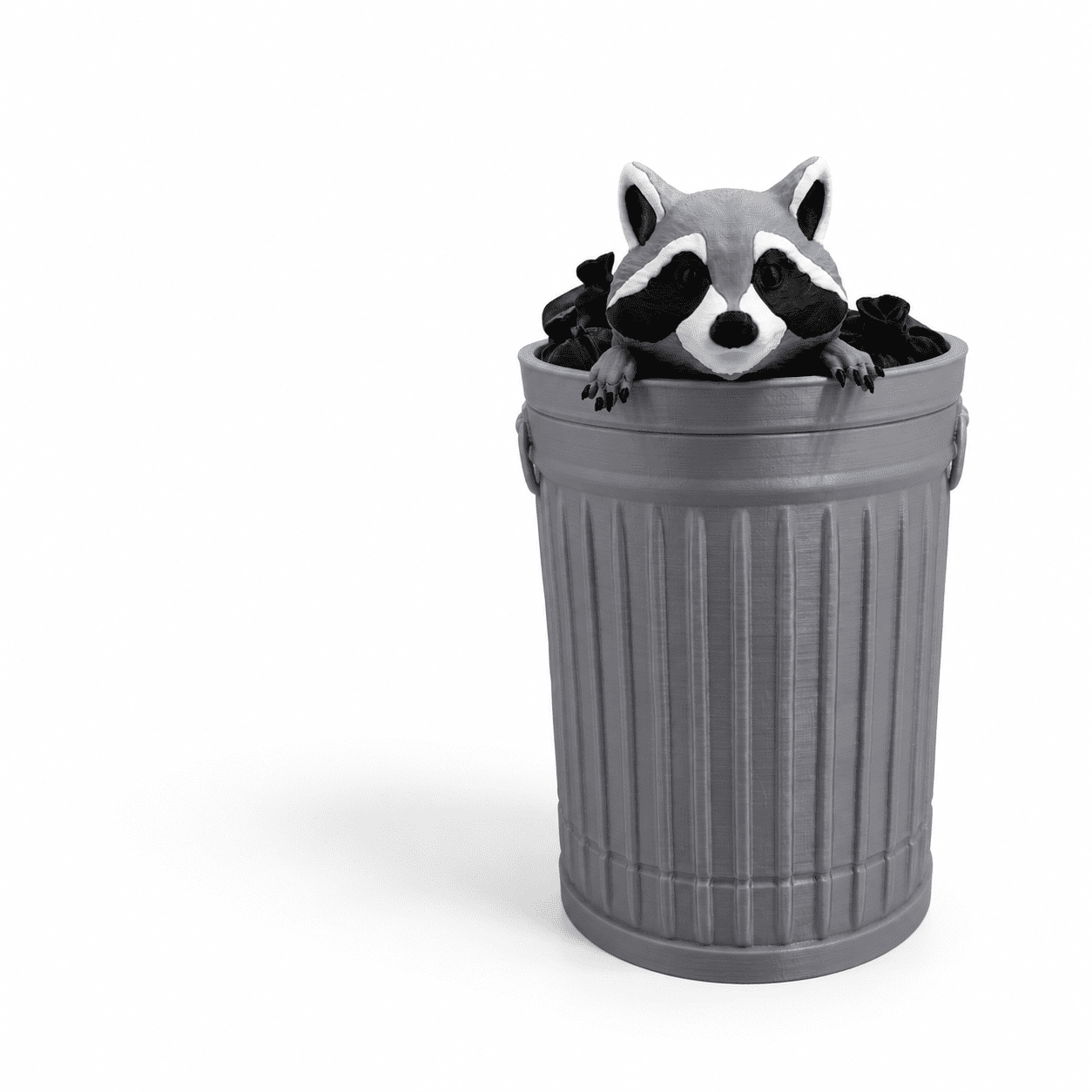 Trash Rummaging Racoon Raccoon Trash Can Card Deck Box for Trading Card Games, 7.2 x 7.2 x 4. ...