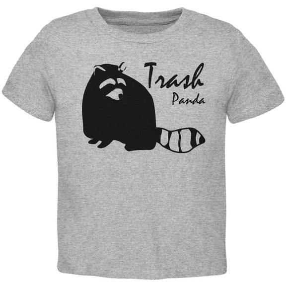 Raccoon Trash Panda Silhouette Toddler T Shirt Heather 3T