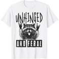 thumbnail image 1 of Raccoon Unhinged And Feral Retro T-Shirt TShirt, 1 of 4