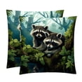 thumbnail image 1 of Raccoon Velvet Throw Pillow Covers with Unique Patterns - Set of 2 Throw Pillow Inserts Included for Home Decor, 16x16, 18x18, 20x20 Inches, 1 of 6