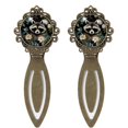thumbnail image 1 of Raccoon Vintage Copper-Colored Lace Bookmarks: Stainless Steel Book Markers - Gifts for Readers and Book Lovers - Set of 2 Bookmarks, 1 of 5