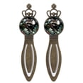 thumbnail image 1 of Raccoon Vintage Copper Crown-Shaped Bookmarks Set of 2 - Stainless Steel Reading Accessories for Book Lovers, 1 of 5