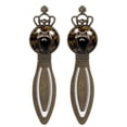 thumbnail image 1 of Raccoon Vintage Copper Crown-Shaped Bookmarks: Stainless Steel Book Accessories, Book Markers for Book Lovers - Set of 2 Bookmarks, 1 of 5