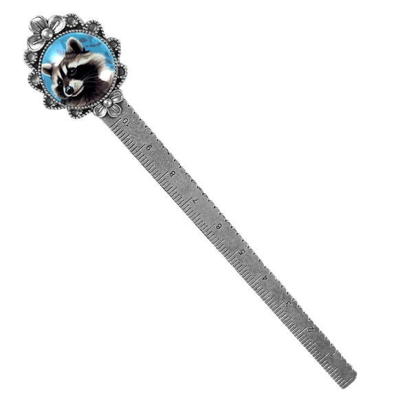 Raccoon Vintage Silver Lace-Edged Bookmark: a Gift for Readers and Book Lovers - Book Accessories, Book Markers, Bookmark