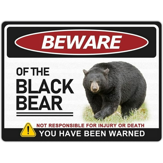 Raccoon Warning Sign 8x12inch, Beware of Raccoon Metal Signs for Home Outdoor Yard Fence Office Club Bar Wall Art Decor