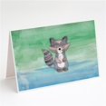 thumbnail image 1 of Raccoon Watercolor Greeting Cards & Envelopes - Pack of 8, 1 of 1