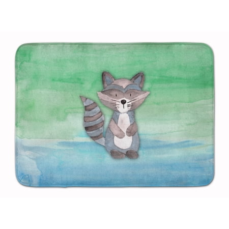 Raccoon Watercolor Machine Washable Memory Foam Mat
