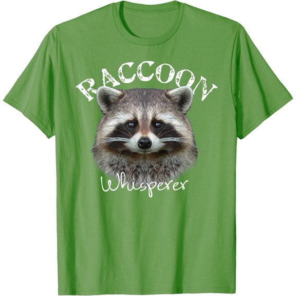 Raccoon Whisperer Cute Racoon Unisex T-Shirt for Men Women Kids Toddler,Lime Color,Size M