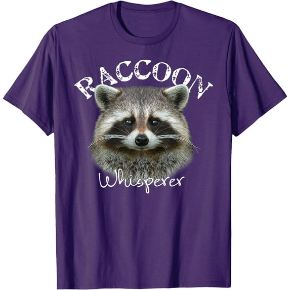 Raccoon Whisperer Cute Racoon Unisex T-Shirt for Men Women Kids Toddler,Purple Color,Size 3XL