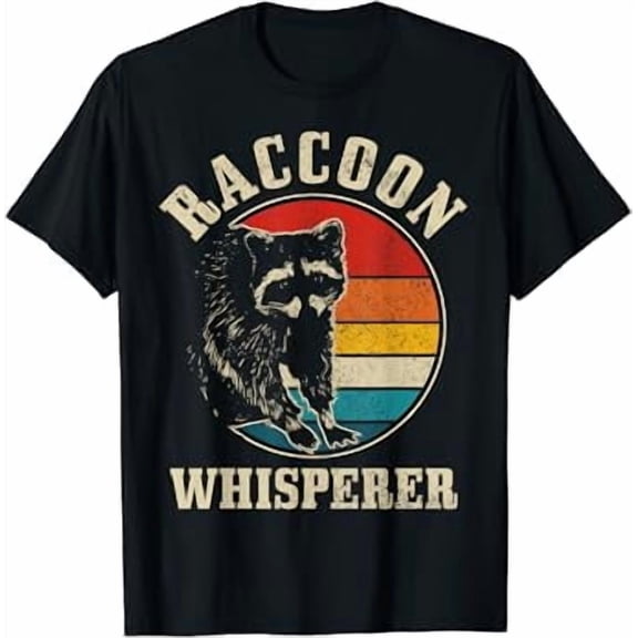 Raccoon Whisperer Vintage Retro Racoon Street Cat T-Shirt