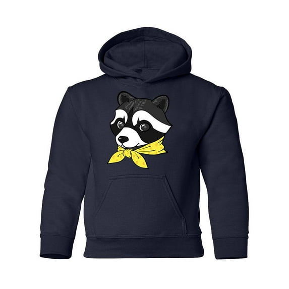 Raccoon With A Yellow Scarf Hoodie Juniors -Image by Shutterstock, Medium