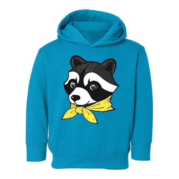 Raccoon With A Yellow Scarf Hoodie Toddler -Image by Shutterstock, 5 Toddler