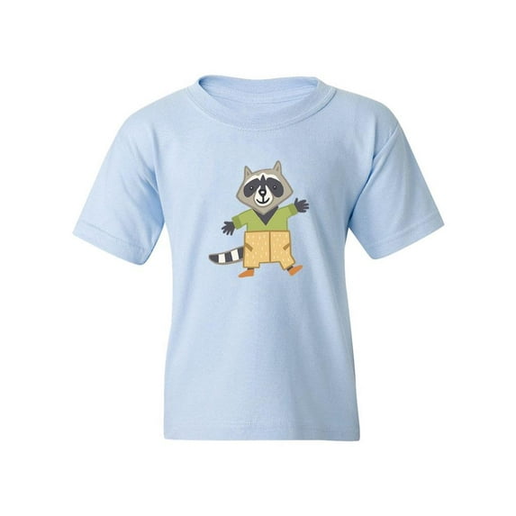 Raccoon With Clothes T-Shirt Juniors -Image by Shutterstock, Small