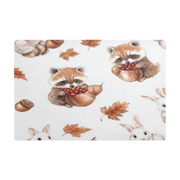 Raccoon and Rabbit Coffee Machine Mat Kitchen Dish Drying Matst Absorbent Water 11.8''x17.7''