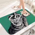 thumbnail image 1 of Raccoon with Toilet Paper Flannel Bath Mat 16x24 Inches, Soft Absorbent Non-Slip Bathroom Rug, Machine Washable Floor Mat for Shower, 1 of 7