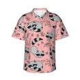 thumbnail image 1 of Raccoons Playing On A Peach Men's 3d Print Casual Button Down Shirts, Novelty Hawaiian Short Sleeves 2xl, 1 of 8