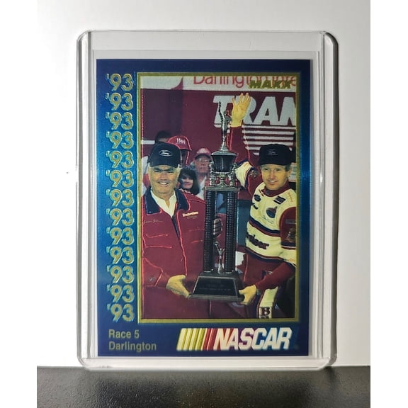 Race 5 Darlington YR 1993 Maxx Premier Plus Racing #183 NASCAR Junior Johnson