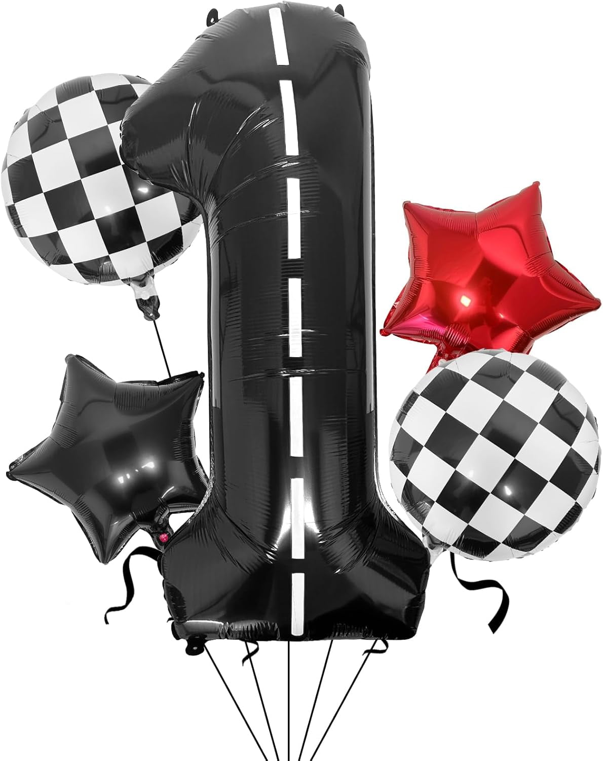 Race Car 1 Balloons 40 Inch Racetrack Number 1 Balloon, Road Balloon ...