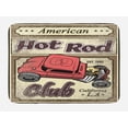 thumbnail image 1 of Race Car Bath Mat, American Hot Rod Club California LA Lettering on a Poster Like Demonstration, Plush Bathroom Decor Mat with Non Slip Backing, 29.5" X 17.5", Multicolor, by Ambesonne, 1 of 2