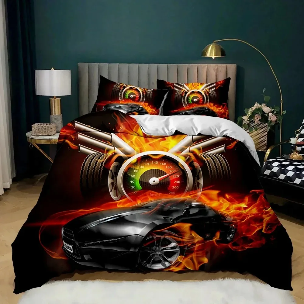 Personalized Dragster Bedding Set BV
