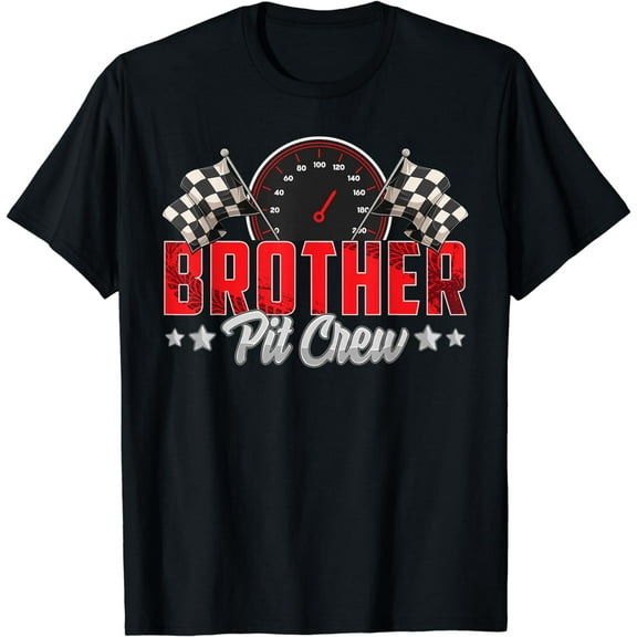 Race Car Birthday Party Racing Family Brother Pit Crew T-Shirt