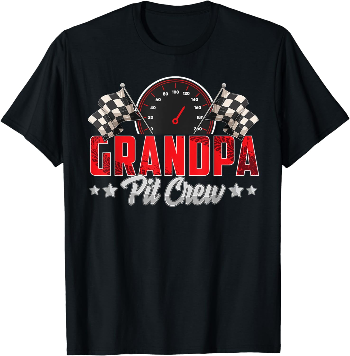 Race Car Birthday Party Racing Family Grandpa Pit Crew T-Shirt