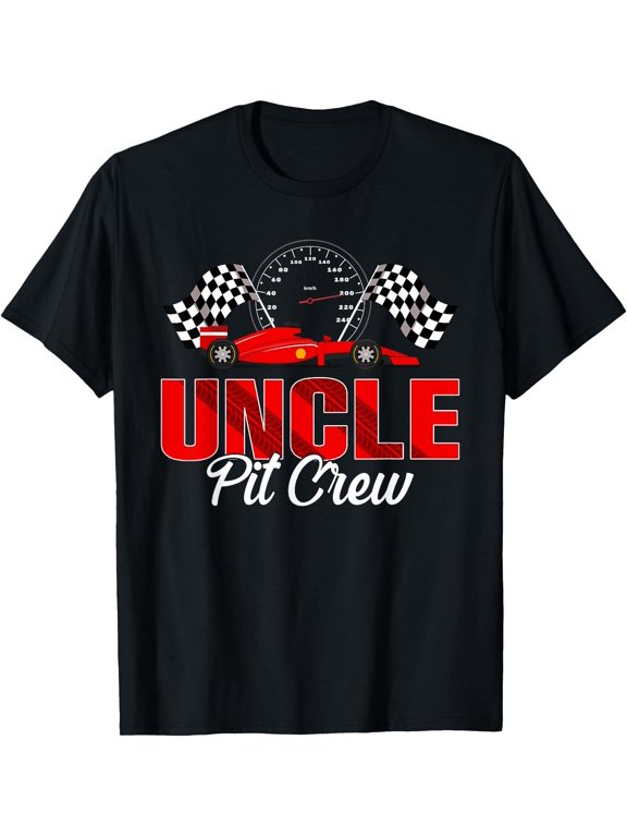 Race Car Birthday Party Racing Family Uncle Pit Crew T-Shirt