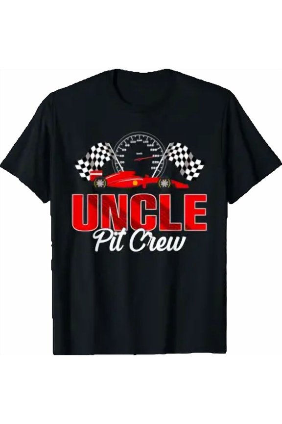 Race Car Birthday Party Racing Family Uncle Pit Crew T-Shirt