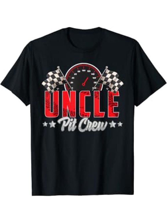 Race Car Birthday Party Racing Family Uncle Pit Crew T-Shirt