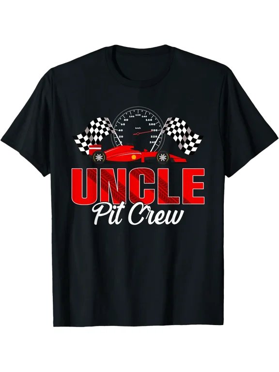 Race Car Birthday Party Racing Family Uncle Pit Crew T-Shirt