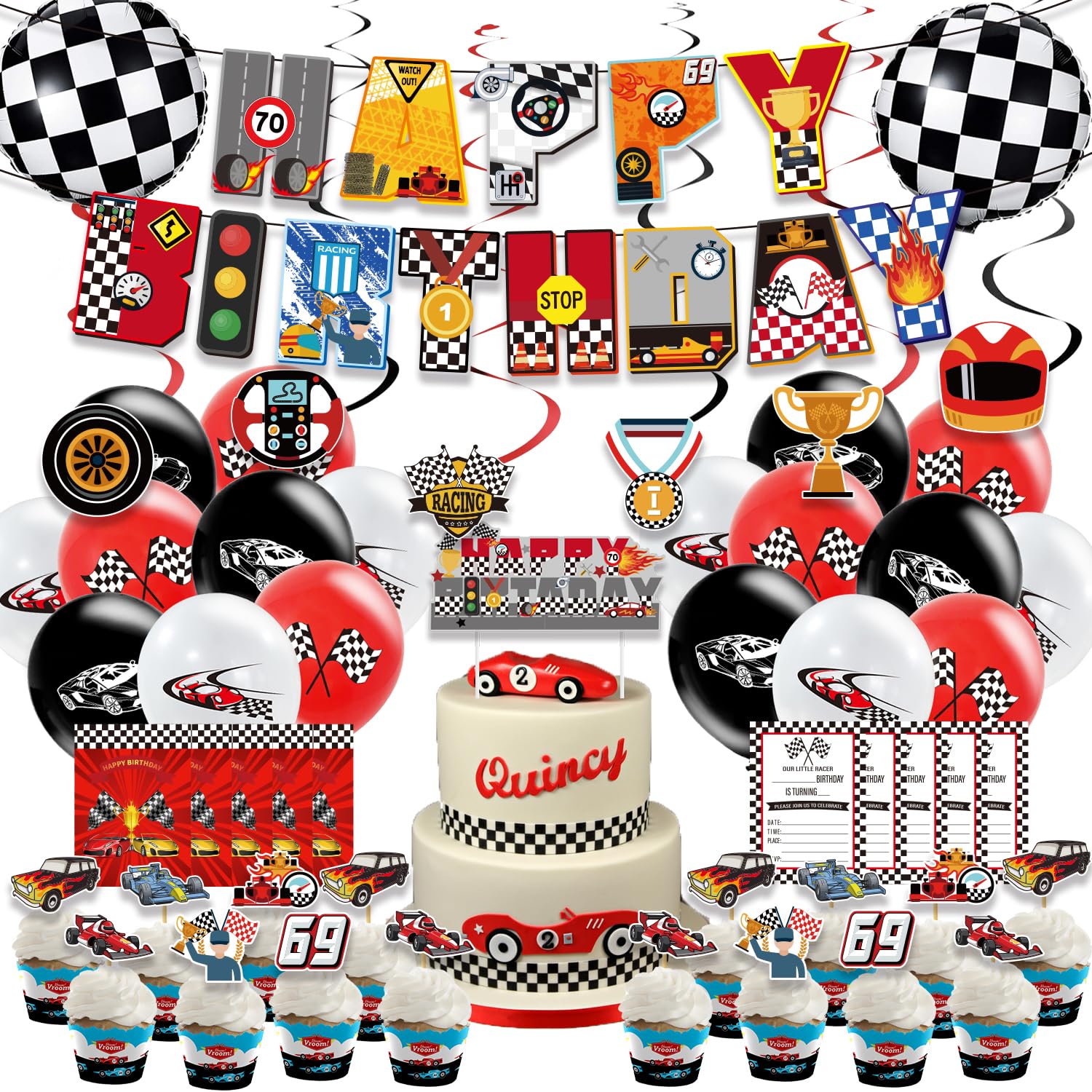 Race Car Birthday Party Supplies,Race Car Birthday Party Decorations