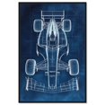 thumbnail image 1 of Race Car Blueprint Canvas Urban Posters by Art Remedy, Black Frame, 24 x 36, 1 of 7