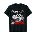 thumbnail image 1 of Race Car Driver Costume Racing Cars Pit Crew Racecar Driver Black T-Shirt, 1 of 5