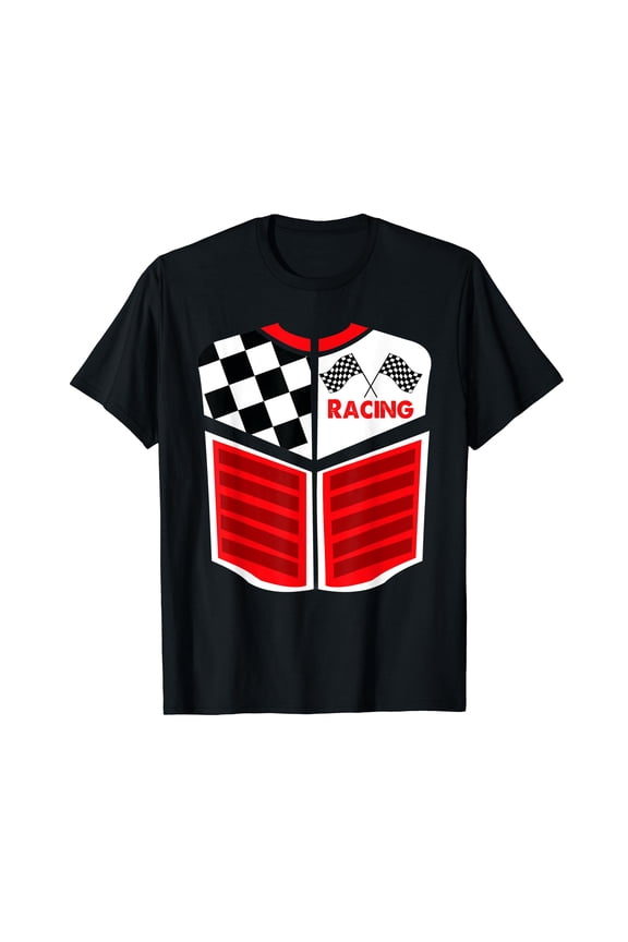 Race Car Driver Halloween Costume Shirt Drag Racing Black T-Shirt
