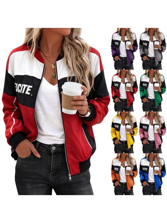 Race Car Driver Jacket Women Y2k Zip Up Varsity Raing Bomber Jackets