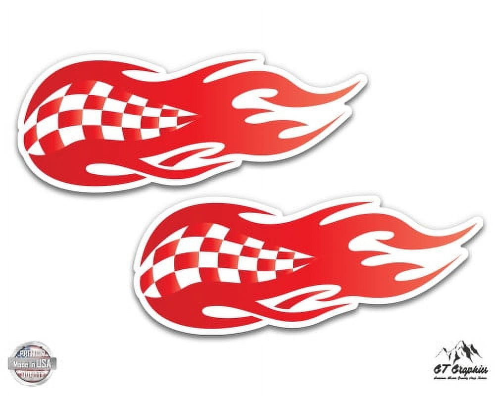 Race Car Flames Set of 2 - 6