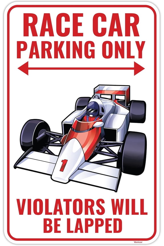 Race Car Formula 1 Sign - 8 x 12 Inches - Aluminum - F1 Racecar Racing Room Decor for Boys Gifts Decorations Stickers Track Poster Stuff/Without a frame