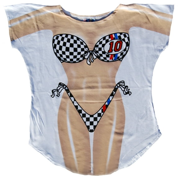 Race Car Girl Cover-up Beach T-Shirt Tee Bikini Swimwear Pajama