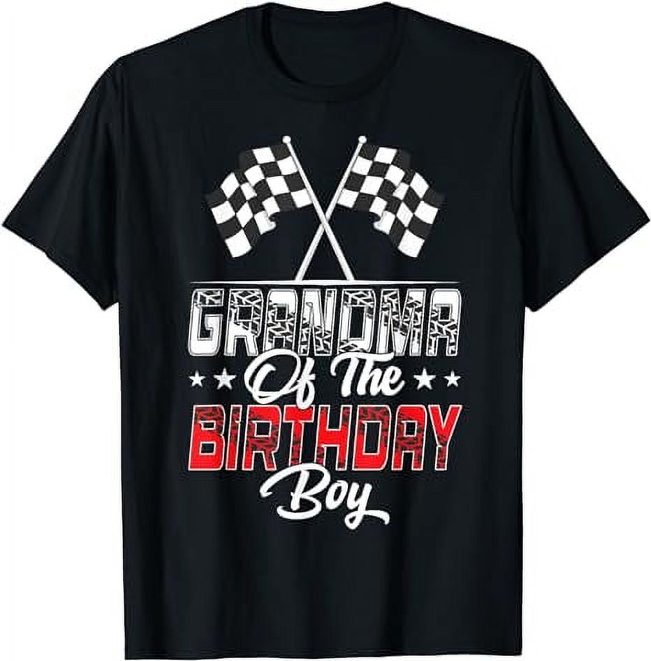 Race Car Grandma Of The Birthday Boy Racing Family Pit Crew TShirt