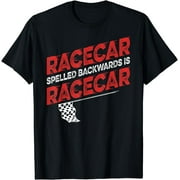Race Car Lovers Car Racing Apparel Racecar Spelled Backwards T-Shirt