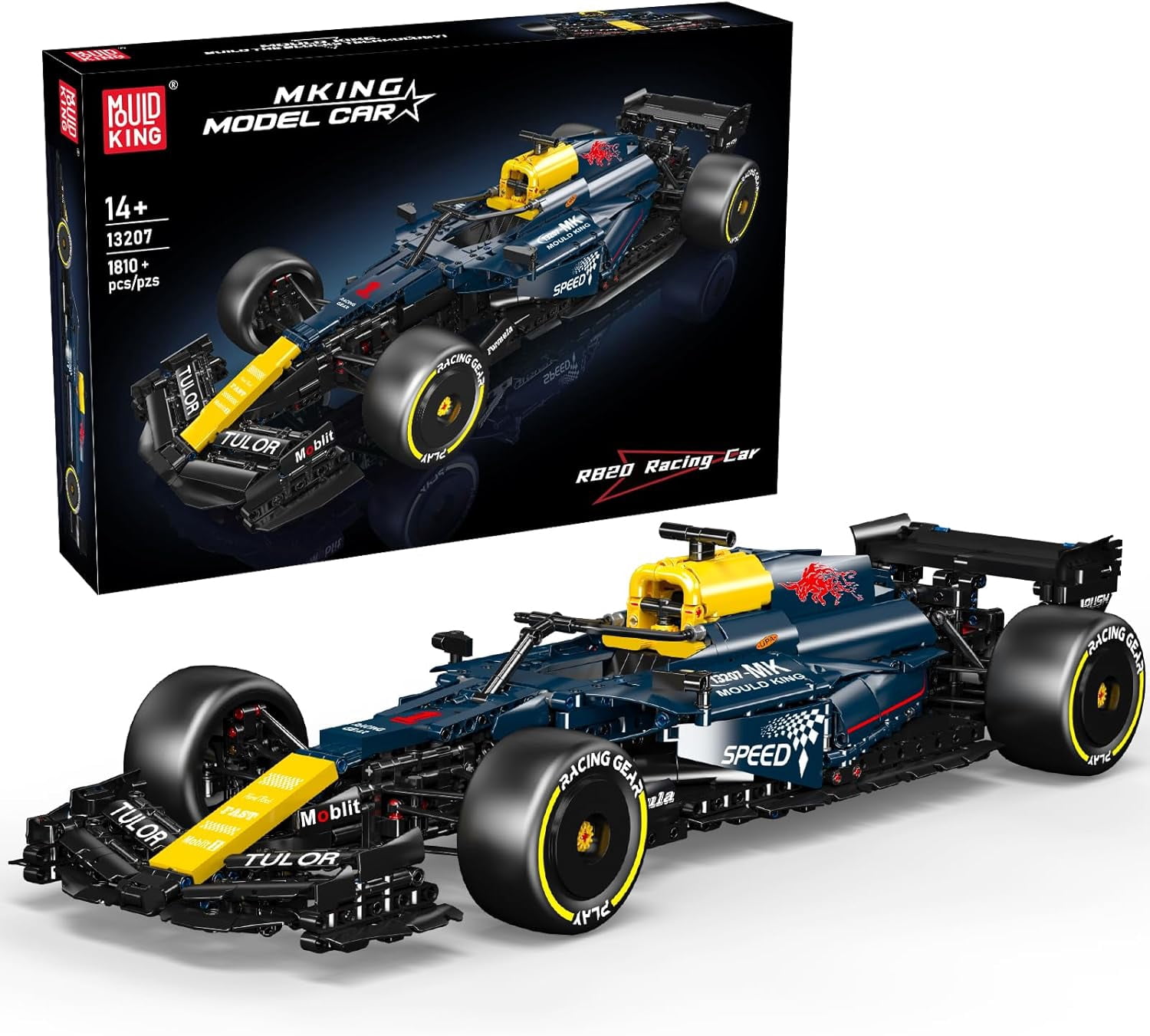 Race Car Model Toys MOC Bricks Collectible Sportscar Building Blocks, Racing Car Building Kits for Adult, Static Version 1,810 Pieces