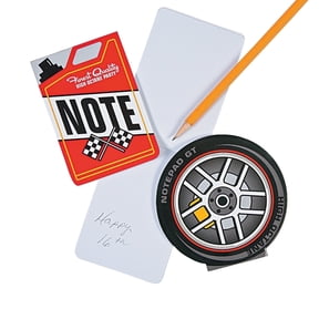 Fun Express Race Car Notepads – Fun Party Favors for Kids – Perfect for Birthday Parties School Events Giveaways Goodie Bags – Vibrant Assorted Colors – Ideal for Race-Themed Celebrations – 24 Pieces
