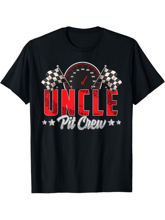 Race Car Party Racing Family Uncle Pit Crew Birthday Celebration T-Shirt, Size S-5XL
