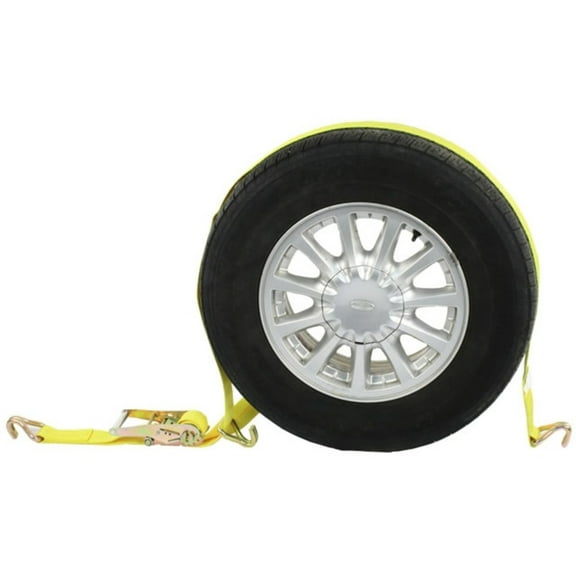 Race Car Tie Down Strap with Wire Hooks & Ratchet