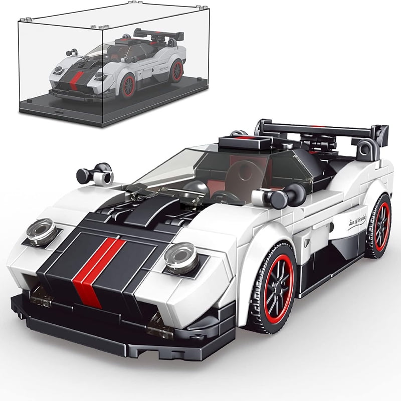 Race Car Toys with Display Case,Classic Model Cars Kits Building Sets for Adults Kids 8+(374 PCS)