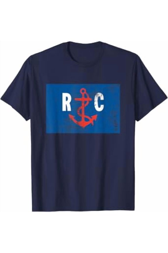 Race Committee Sailing Flag RC Anchor Distressed T-Shirt