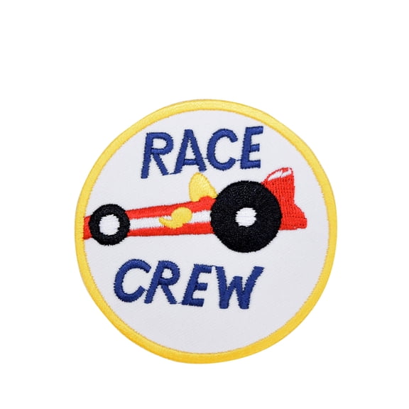 Race Crew Racing Circle Embroidered Iron on Patch