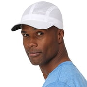 TrailHeads Men's Running Hat - Lightweight, Quick Dry Mesh Sports Cap for Tennis, Golf, Hiking - White